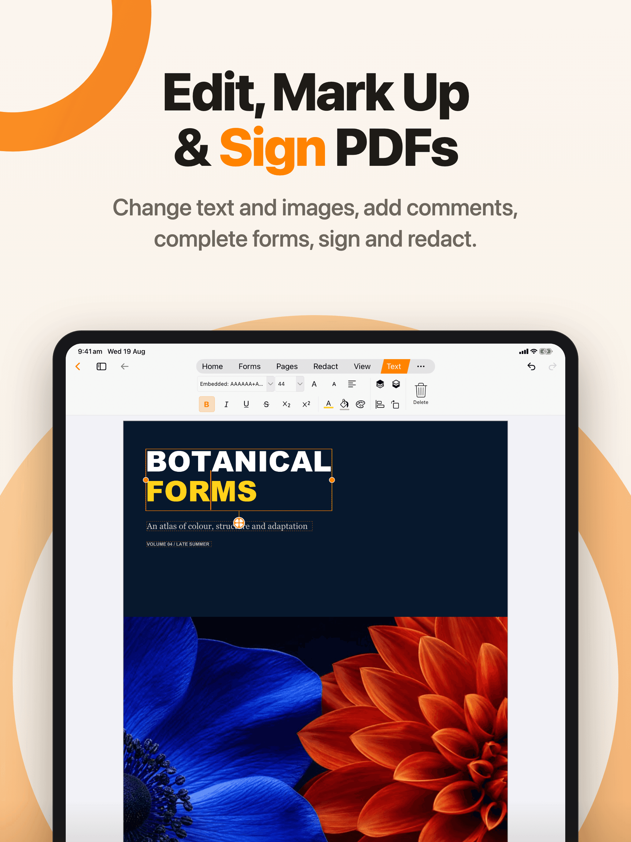 Edit, Mark Up & Sign PDFs — PDF Max on iPad