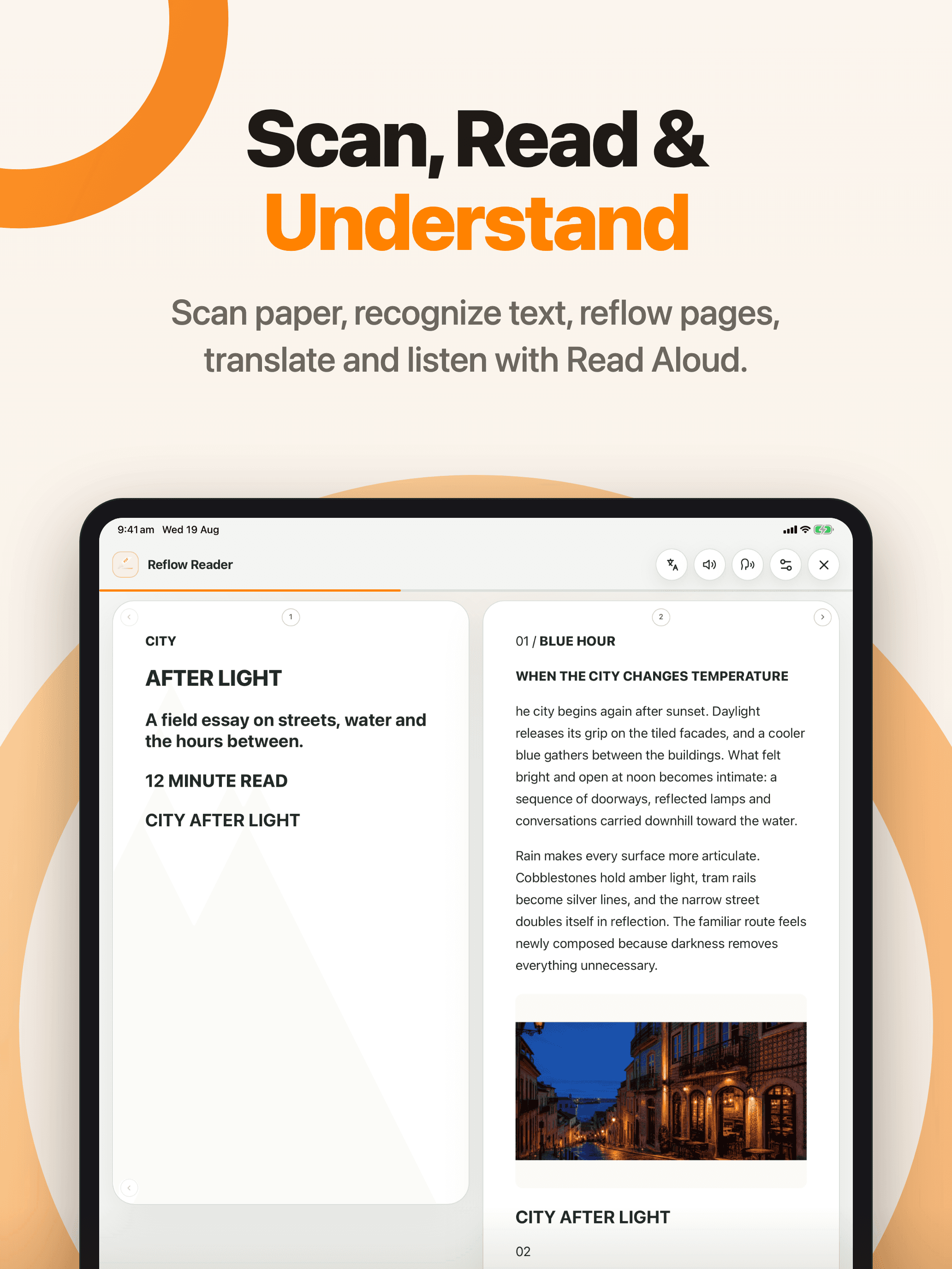 Scan, Read & Understand — PDF Max on iPad