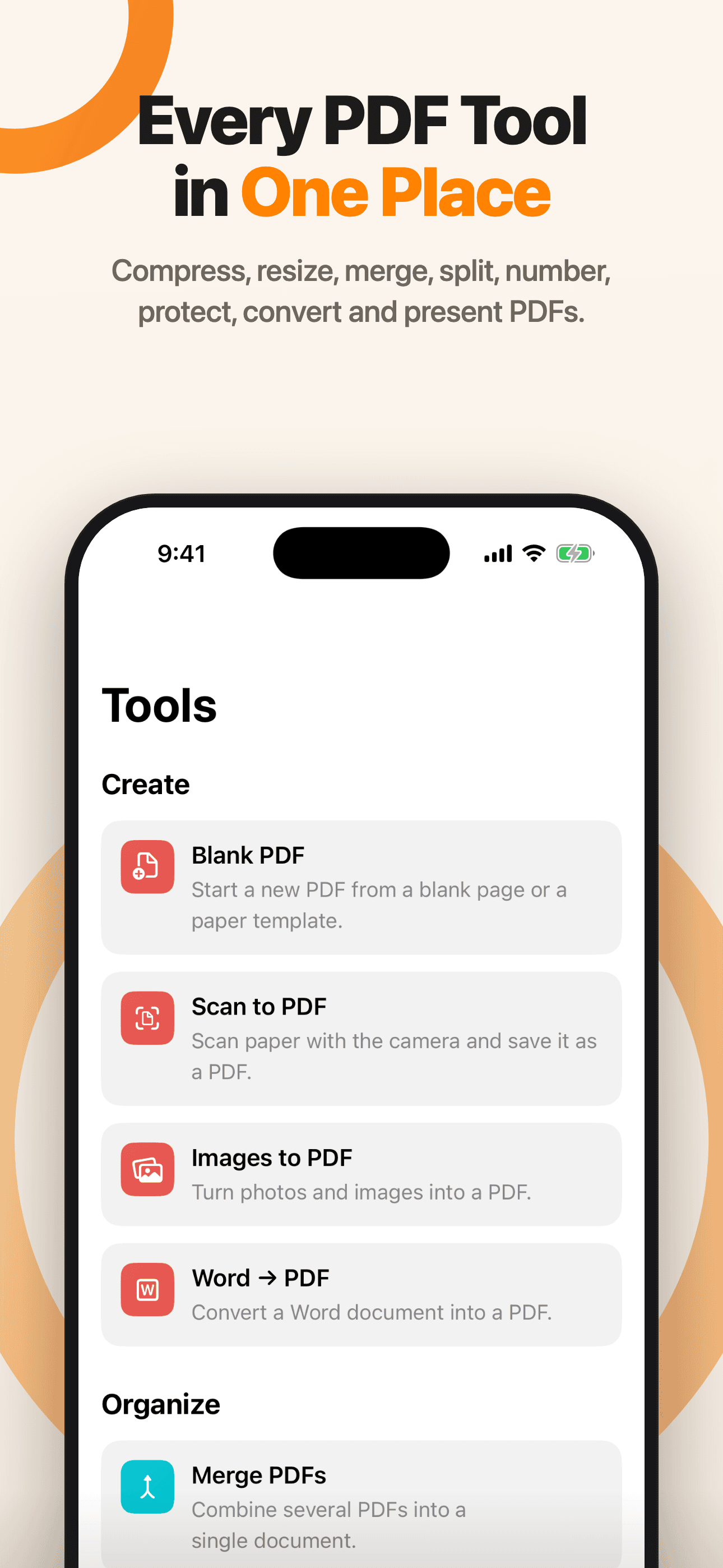 Every PDF Tool in One Place — PDF Max on iPhone