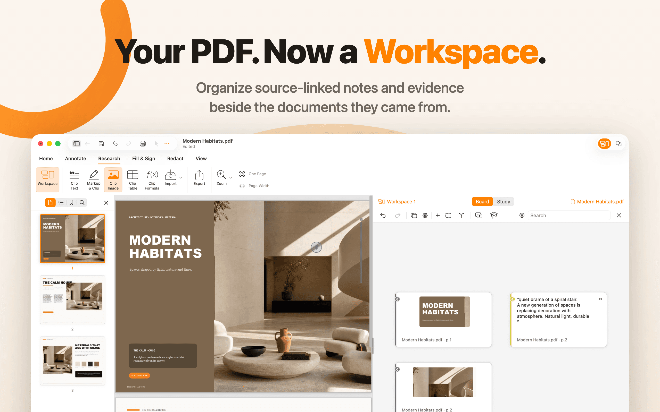 Your PDF. Now a Workspace. — PDF Max on Mac